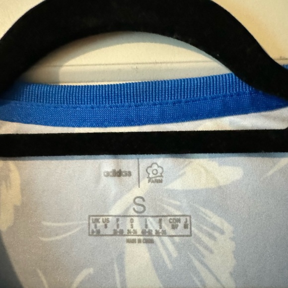 Adidas x Farm Rio Butterfly Mini Dress Short Sleeve Blue Size Small EUC - Picture 5 of 5